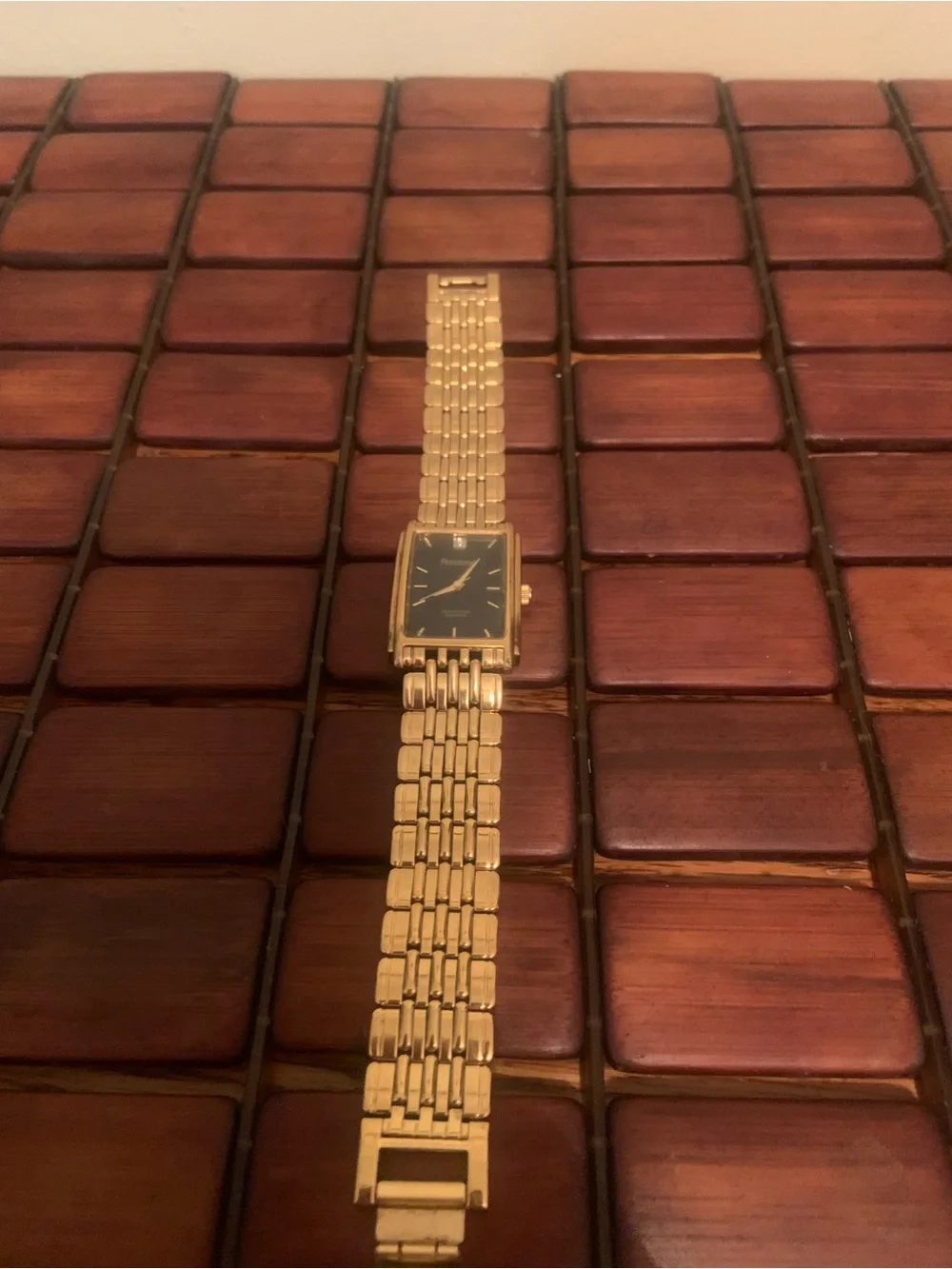 Armitron Gold-Tone Dress Watch with Black Dial